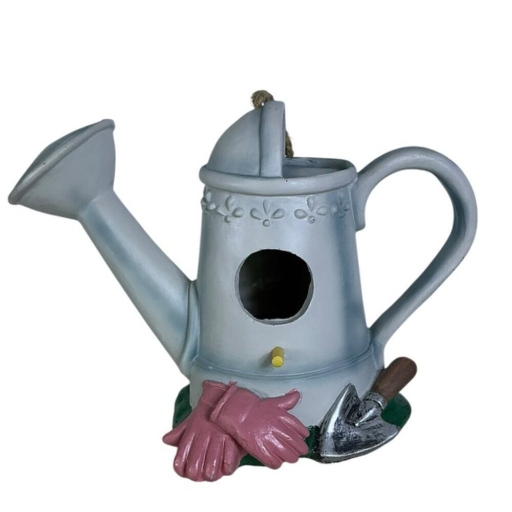 Watering Can Birdhouse Pink Gloves Spade Blue Gray Vintage 1970 Collectible - Picture 5 of 16